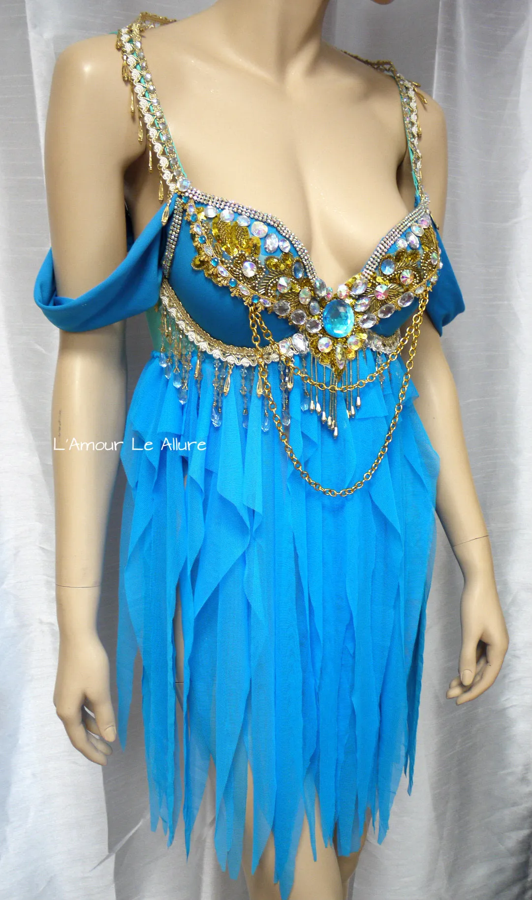 Princess Jasmine inspired Rave Babydoll Dress Halloween Cosplay Costume Halloween