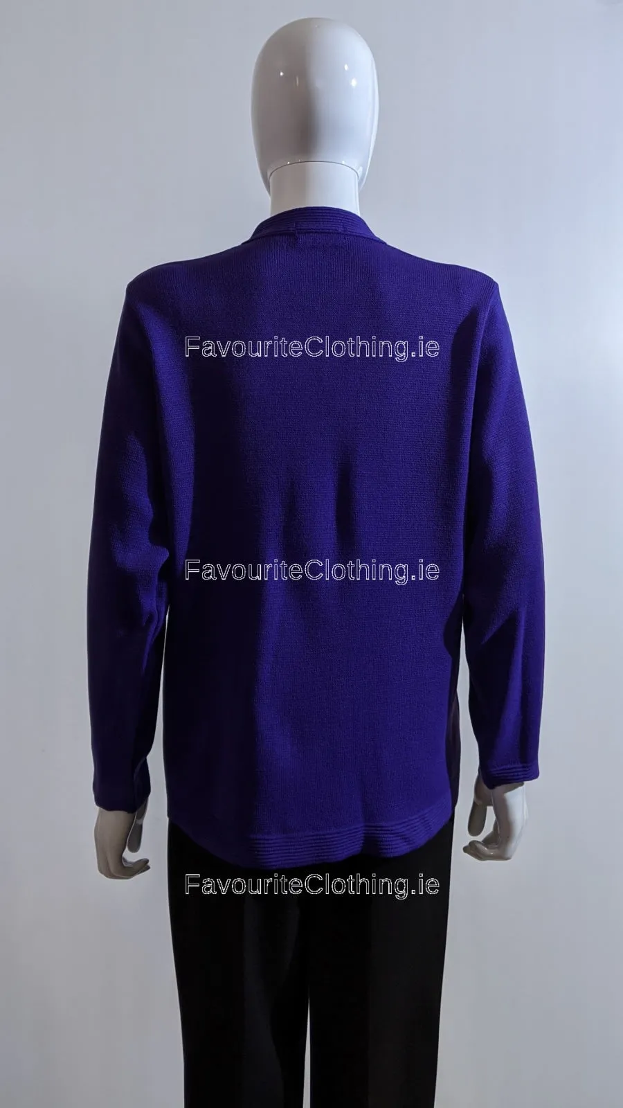 Purple V-Neck Button Pocket Cardigan