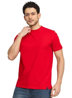 Racing Red Regular Round T-Shirt