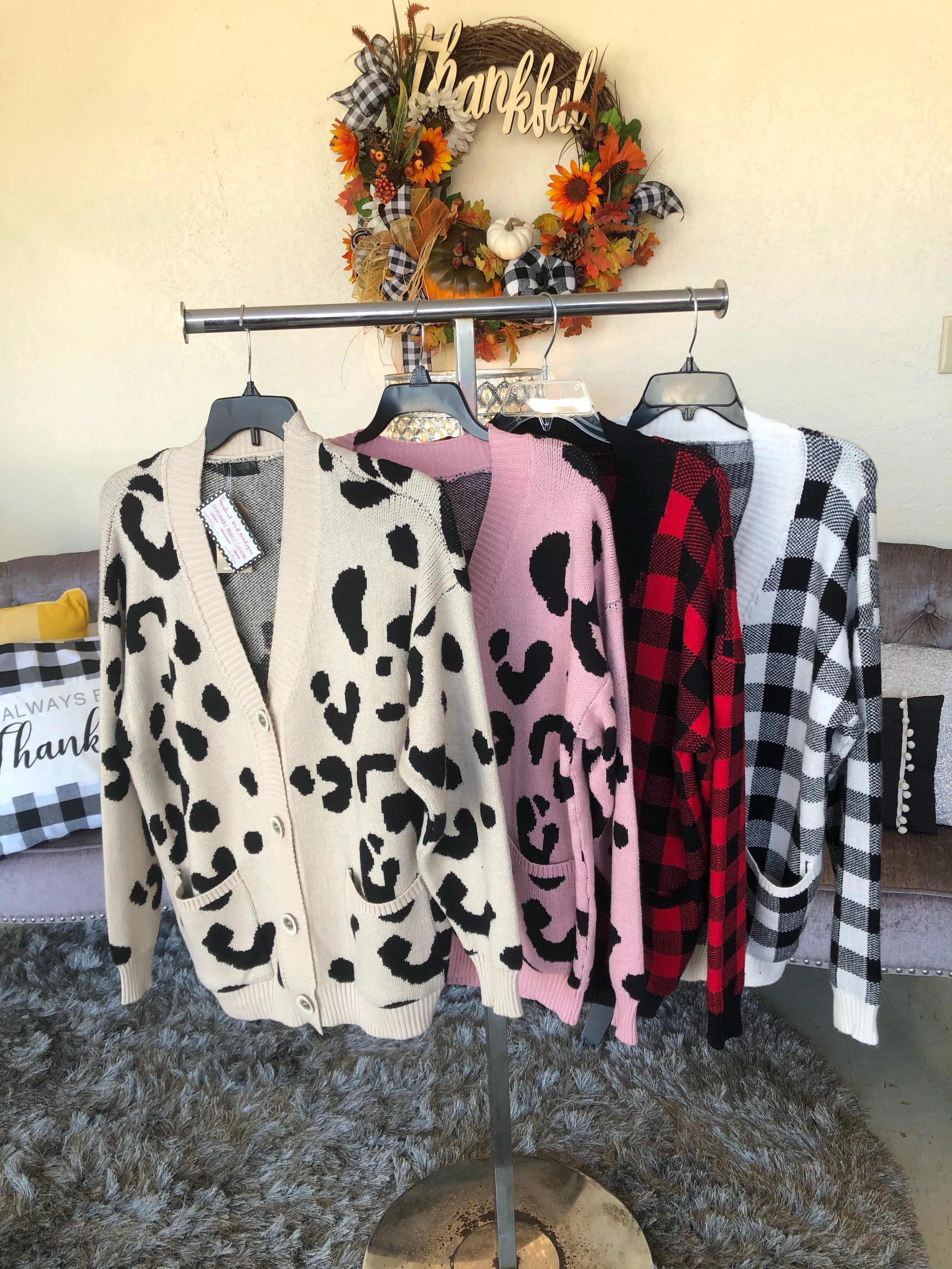 Red Buffalo Plaid Sweater (OS)