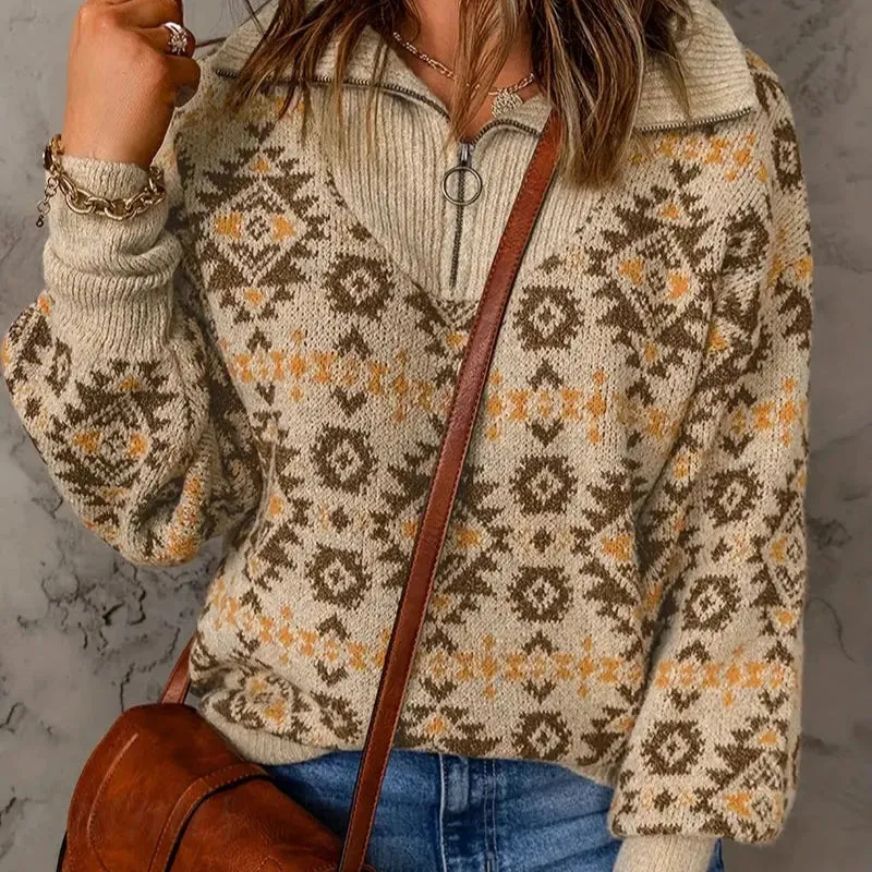 Retro-geïnspireerde Fair Isle trui