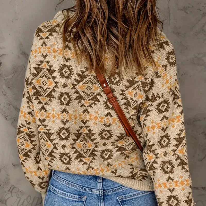 Retro-geïnspireerde Fair Isle trui