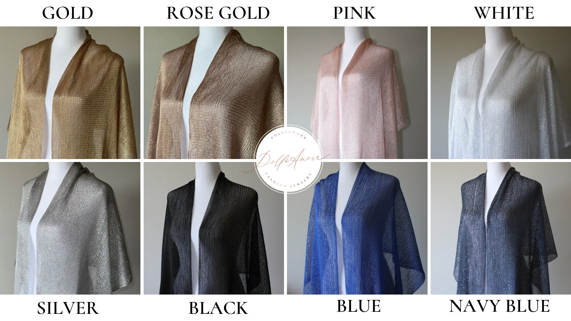 Rose Gold Glitter Shawl