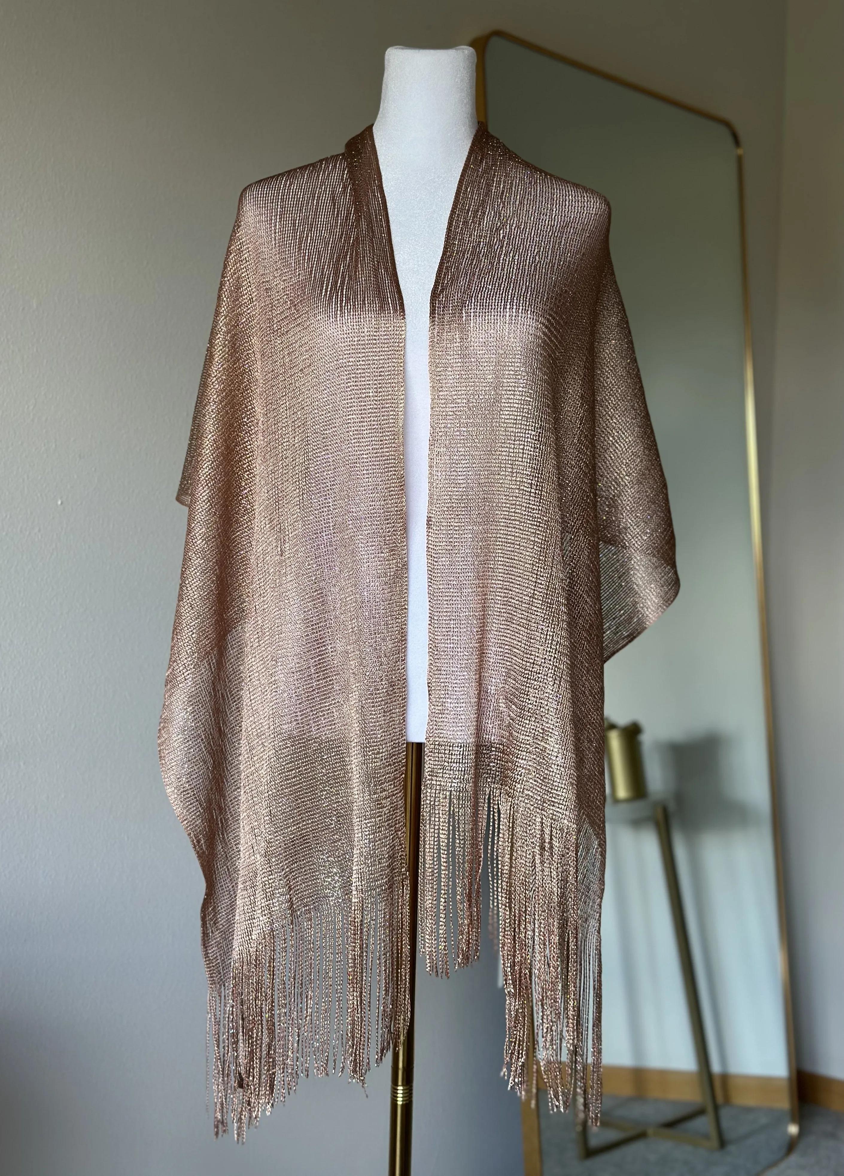 Rose Gold Glitter Shawl