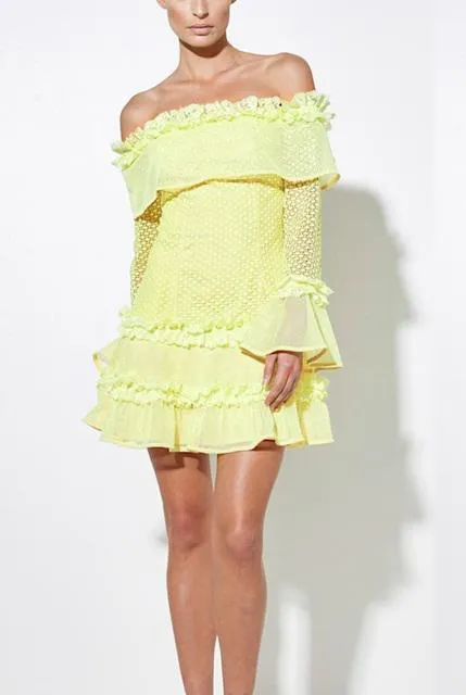 Ruffle Lace Dress