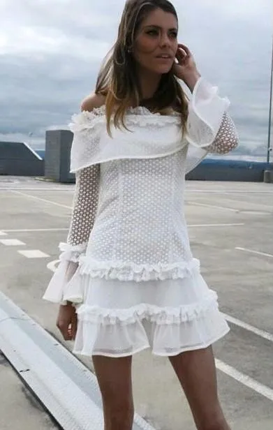 Ruffle Lace Dress