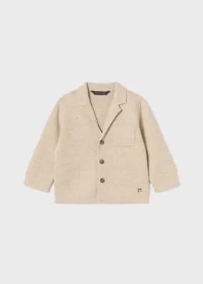 Sand Long Sleeve Collared Cardigan