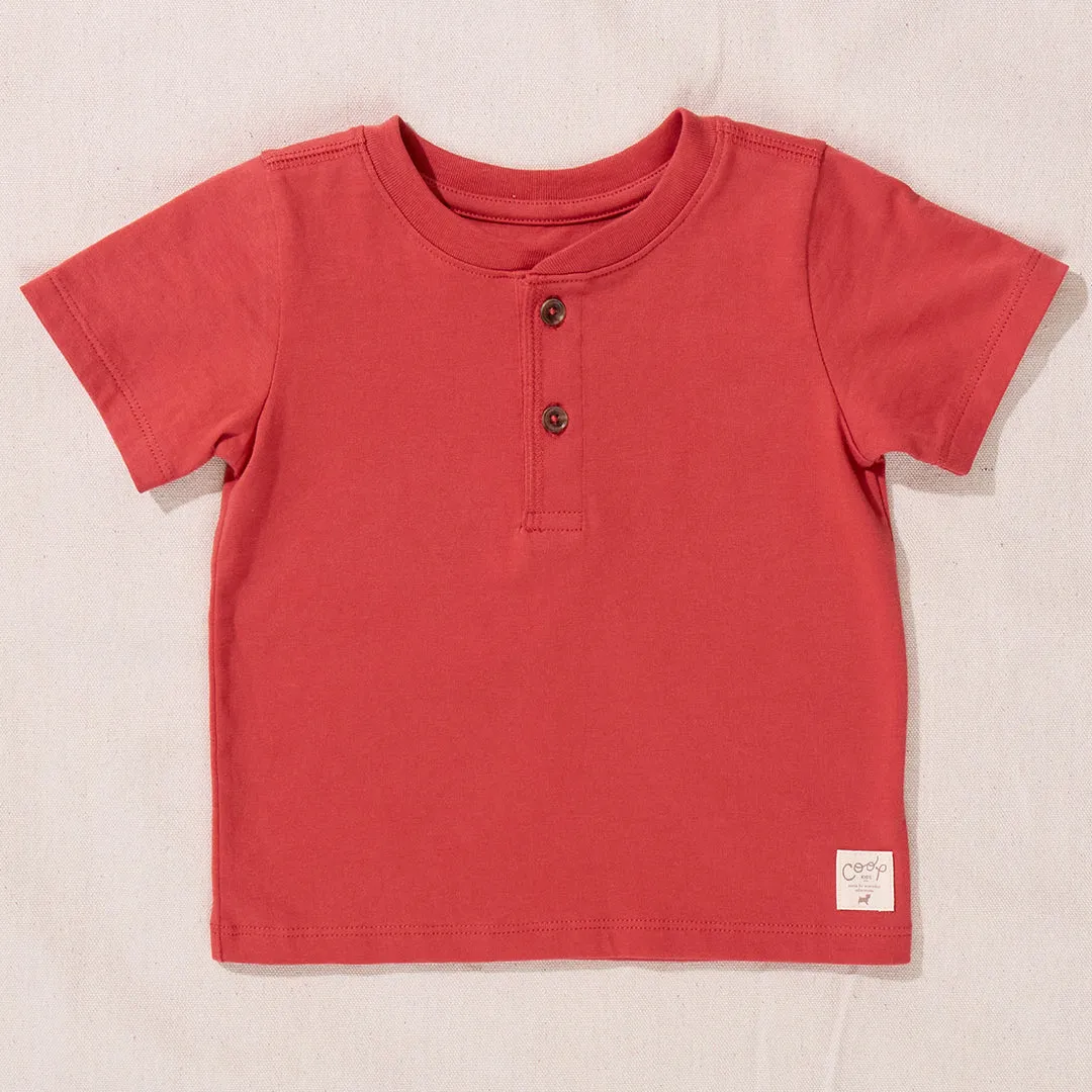 Scout Henley T-Shirt - Red