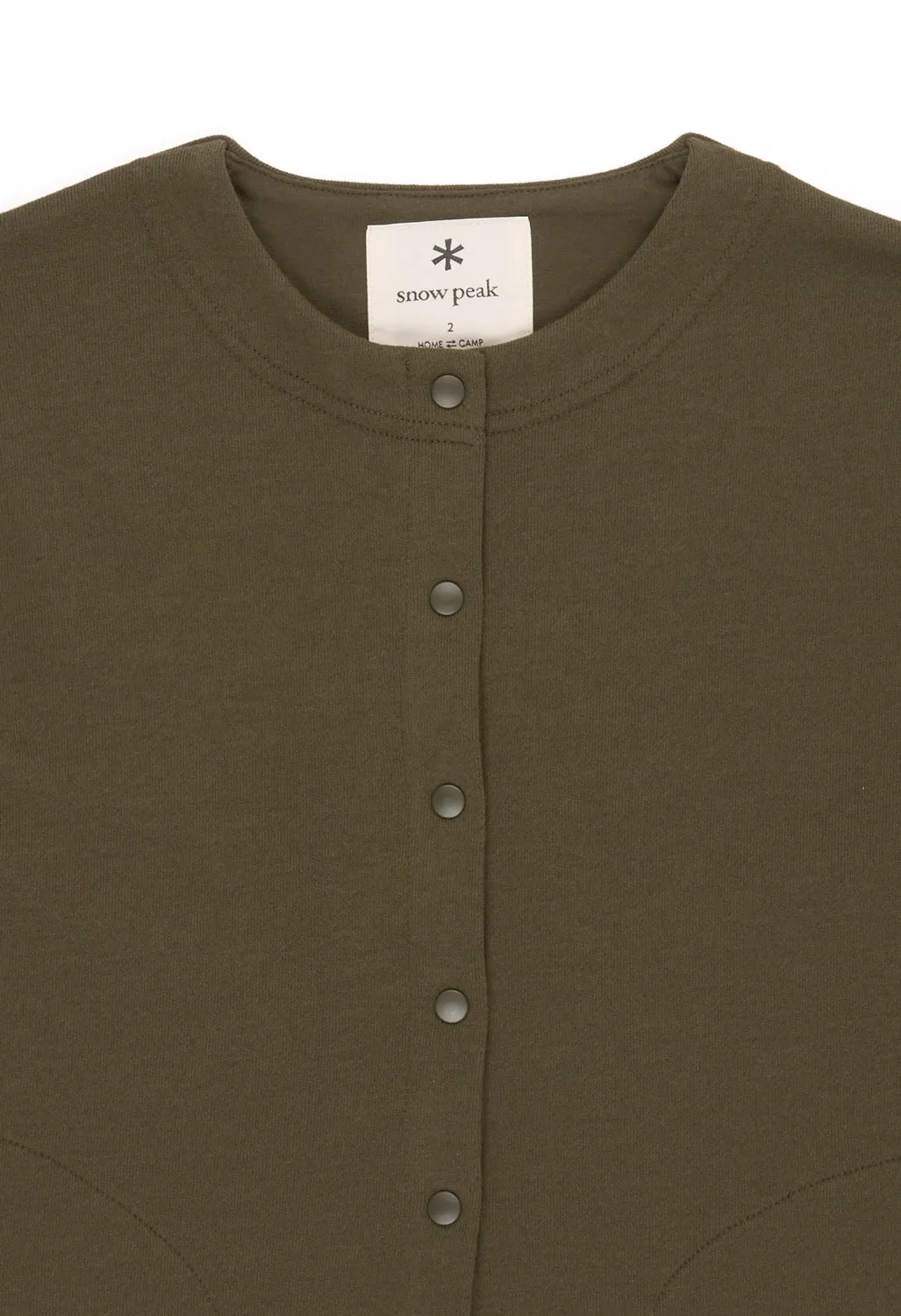 Snow Peak Women's Takibi Sweatshirt Cardigan - Olive