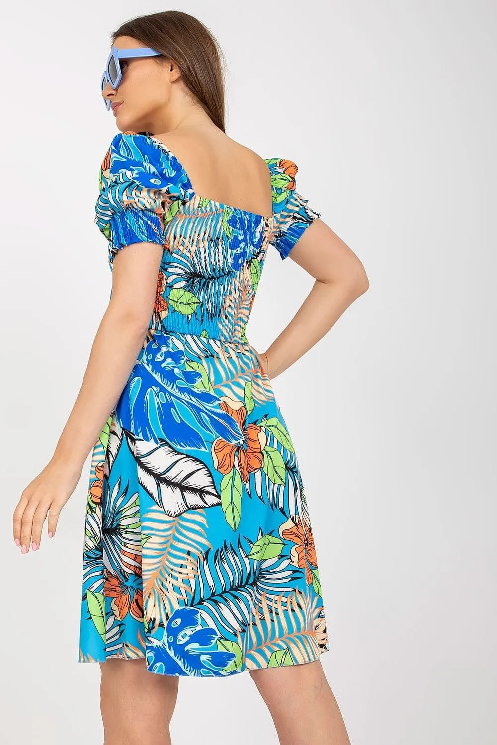 Spanish style neckline with a tie day dress