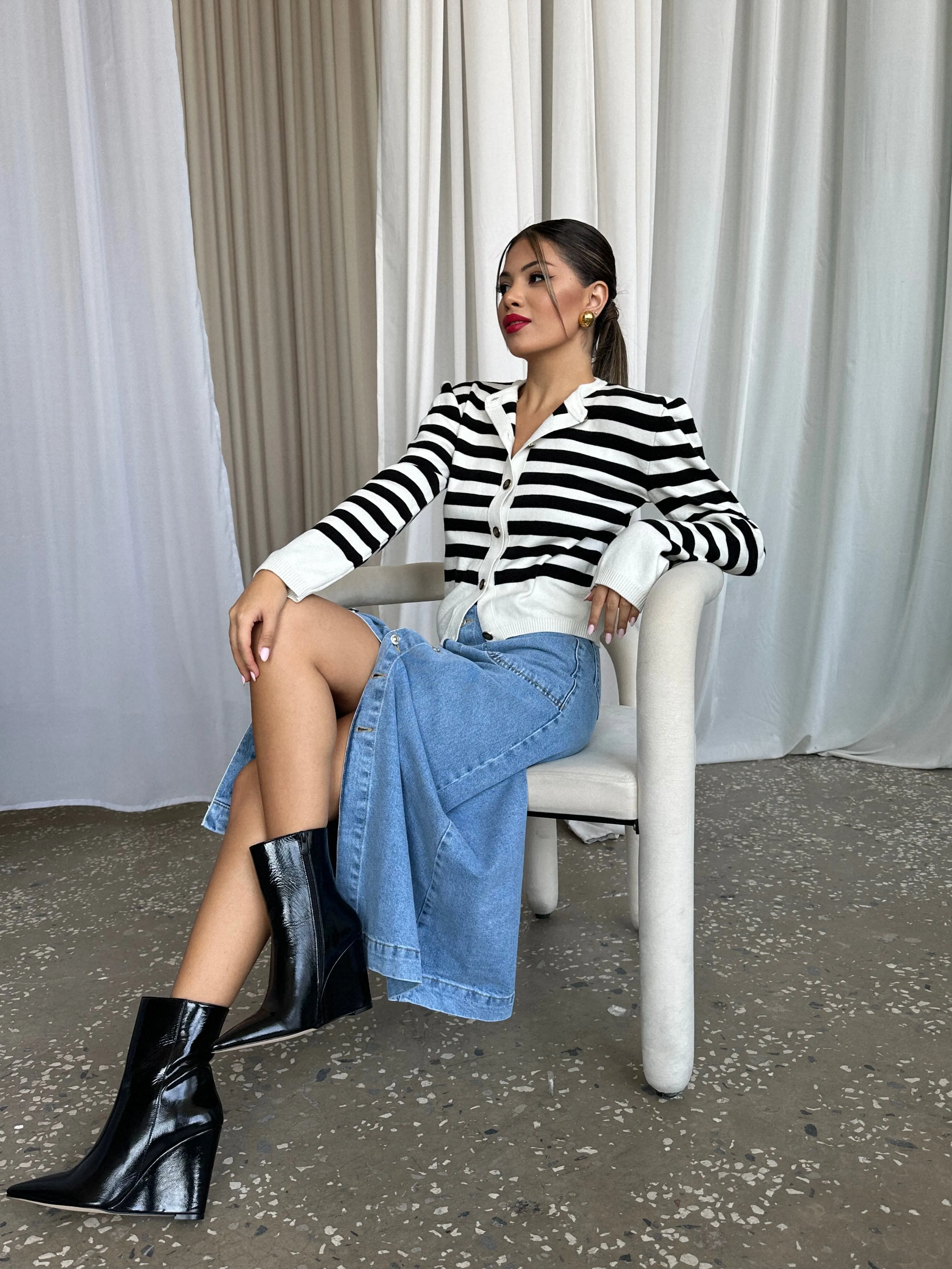 Striped cardigan