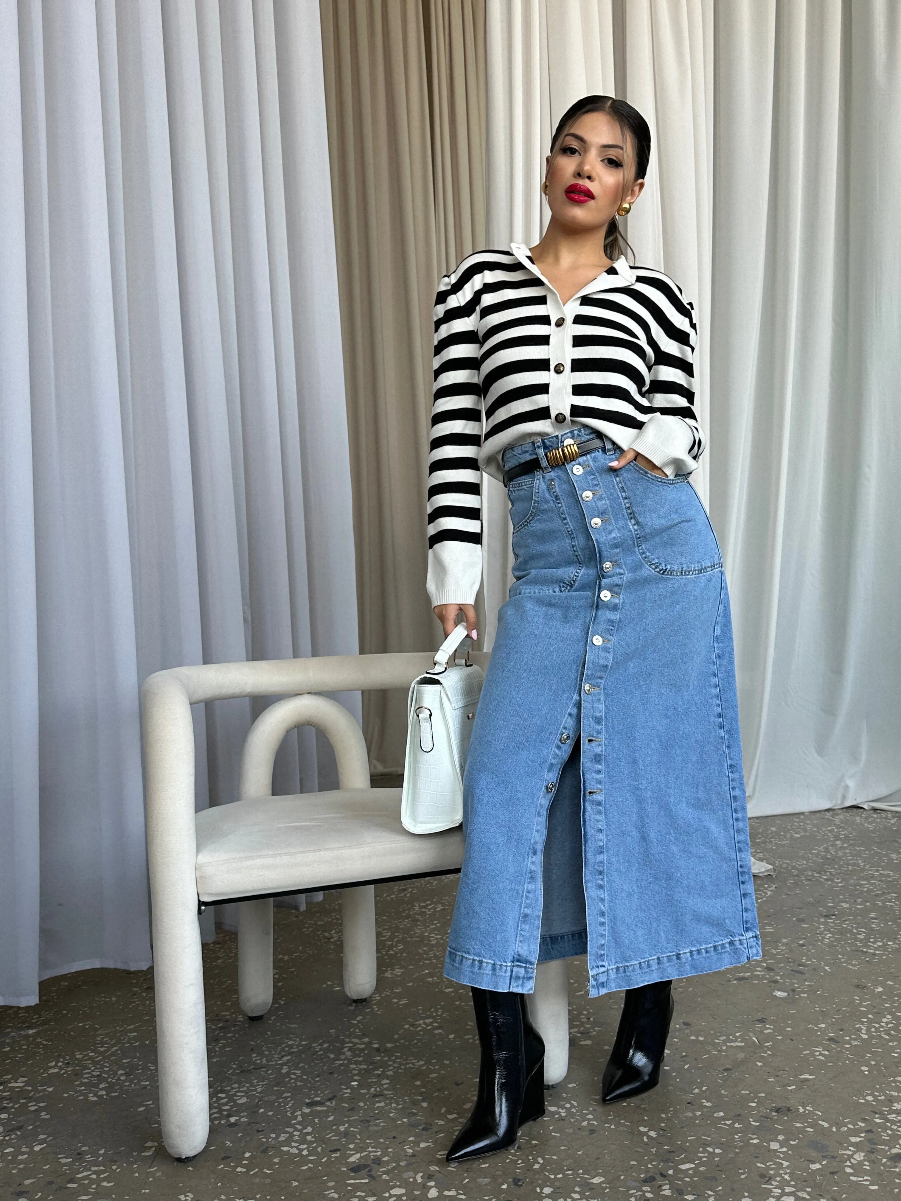 Striped cardigan