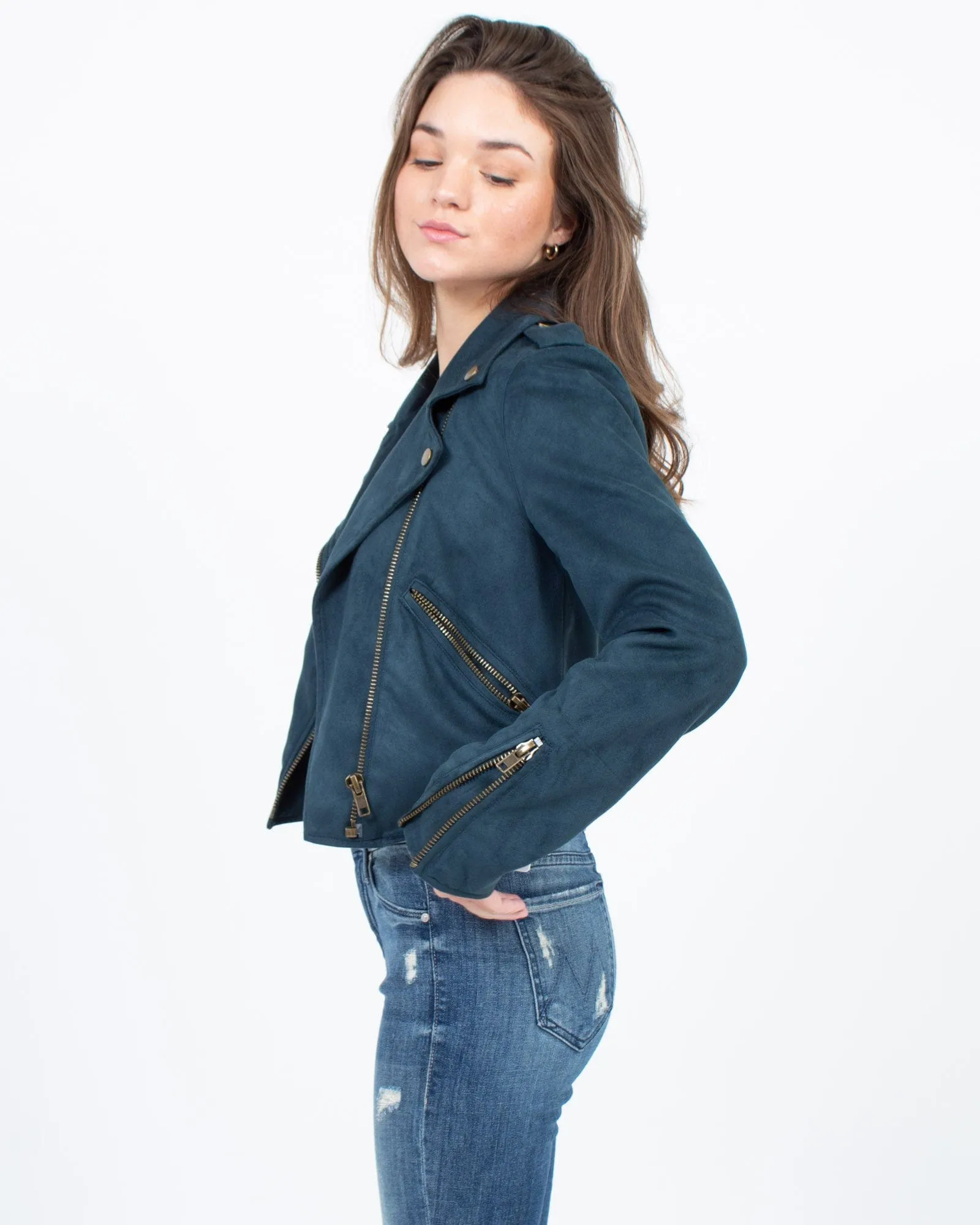 Suede Moto Jacket