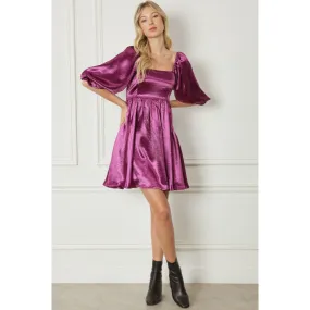 Take Me Away Dress in Sangria