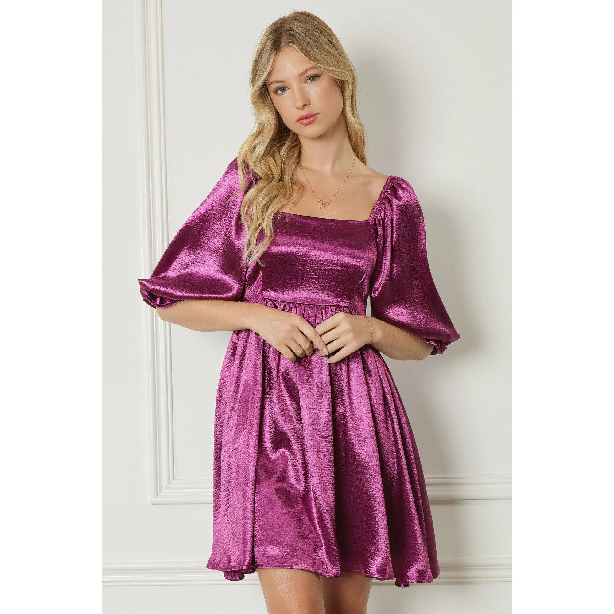 Take Me Away Dress in Sangria