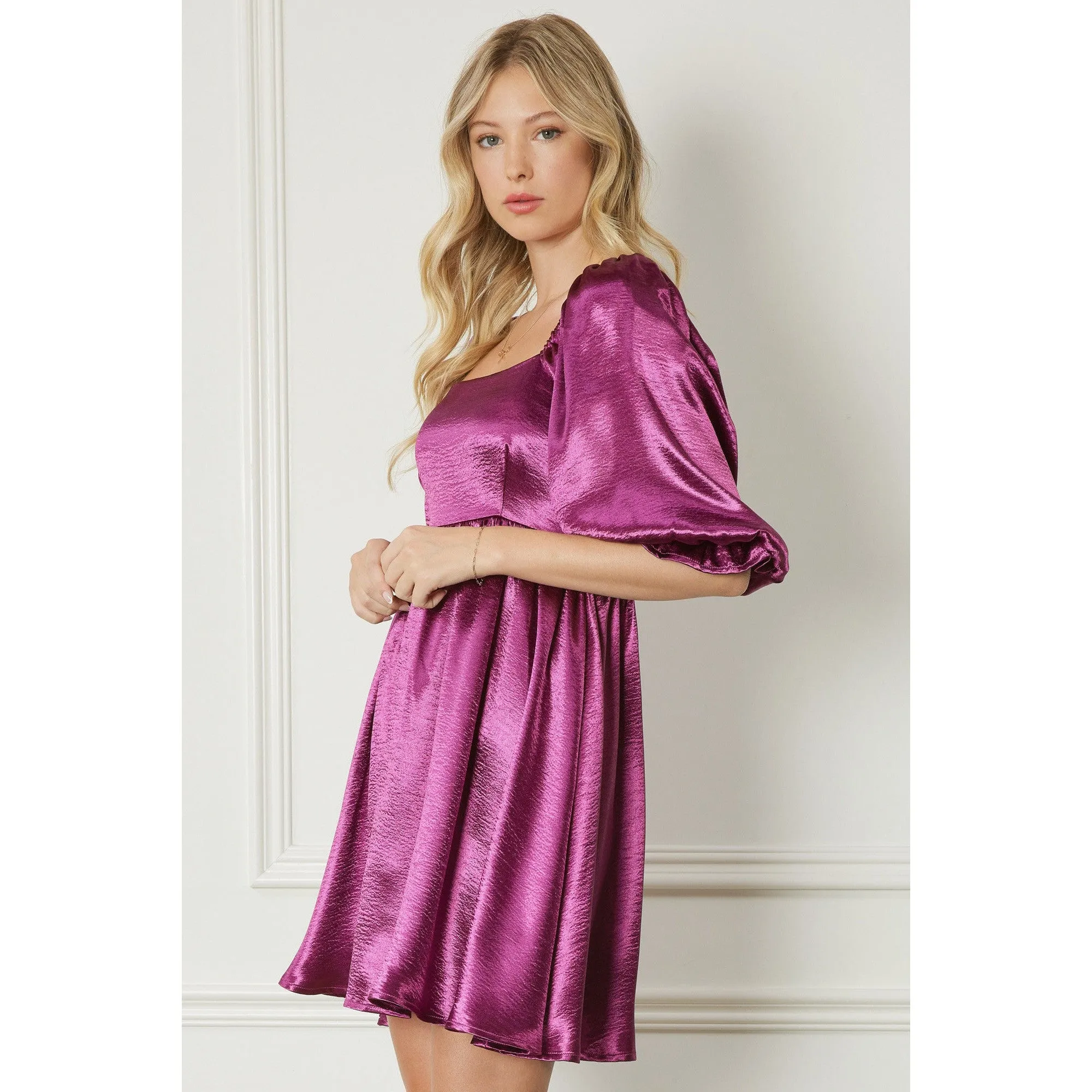 Take Me Away Dress in Sangria