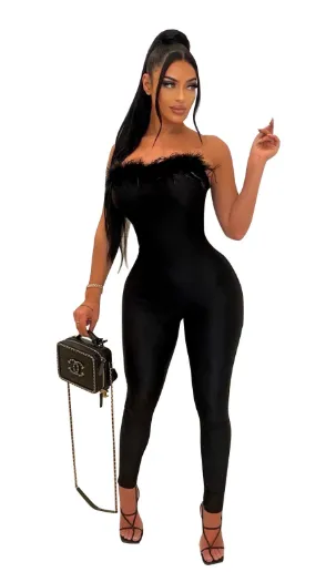 THE AURELIA | FEATHER JUMPSUIT