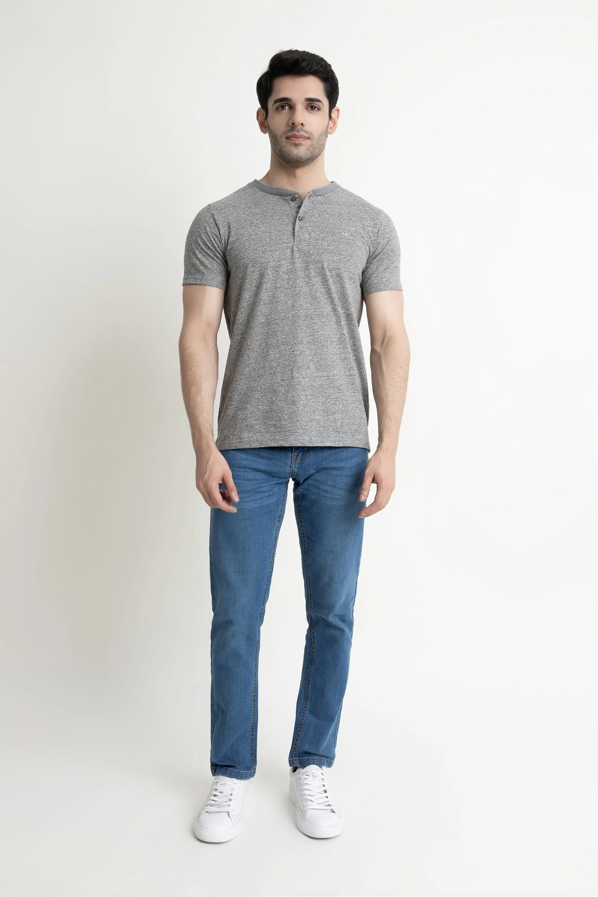 The Grey Chain Yarn Henley