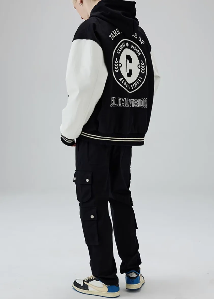 Towel Embroidered C-Emblem Baseball Jacket