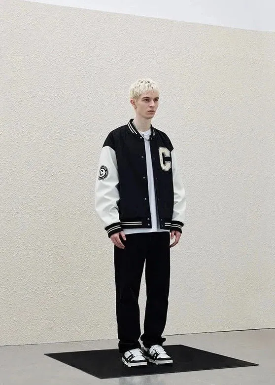 Towel Embroidered C-Emblem Baseball Jacket
