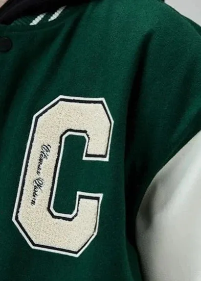 Towel Embroidered C-Emblem Baseball Jacket