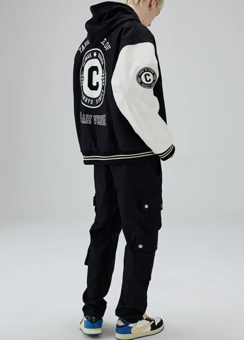 Towel Embroidered C-Emblem Baseball Jacket
