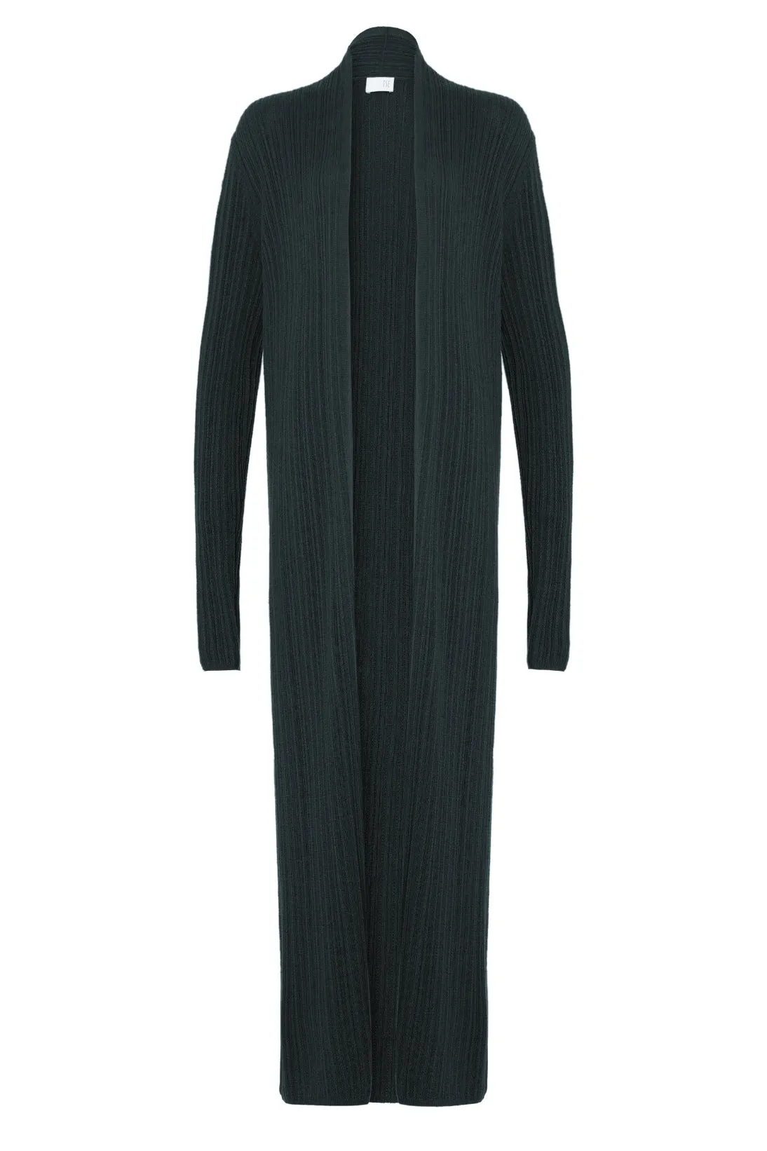VARIATED RIB LONG CARDIGAN