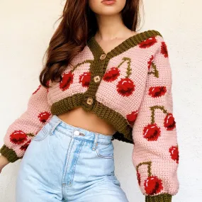 Very Cherry Cardigan by Carolannie Crochet
