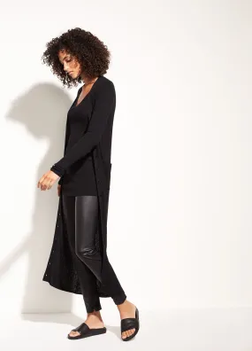Vince - Mix Ribbed Cashmere Long Button Cardigan
