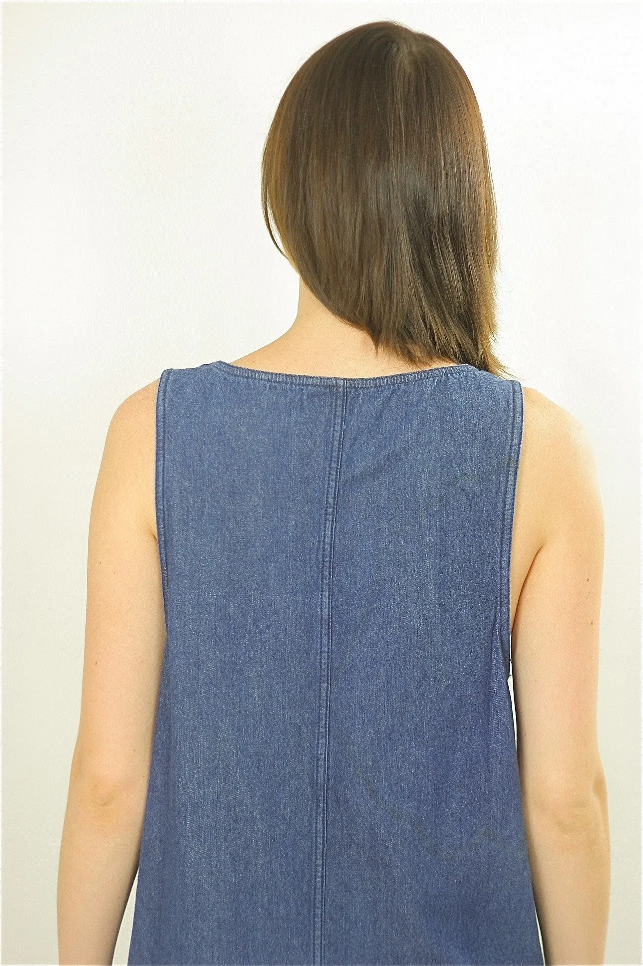 Vintage 90s Grunge Boho Denim mini dress