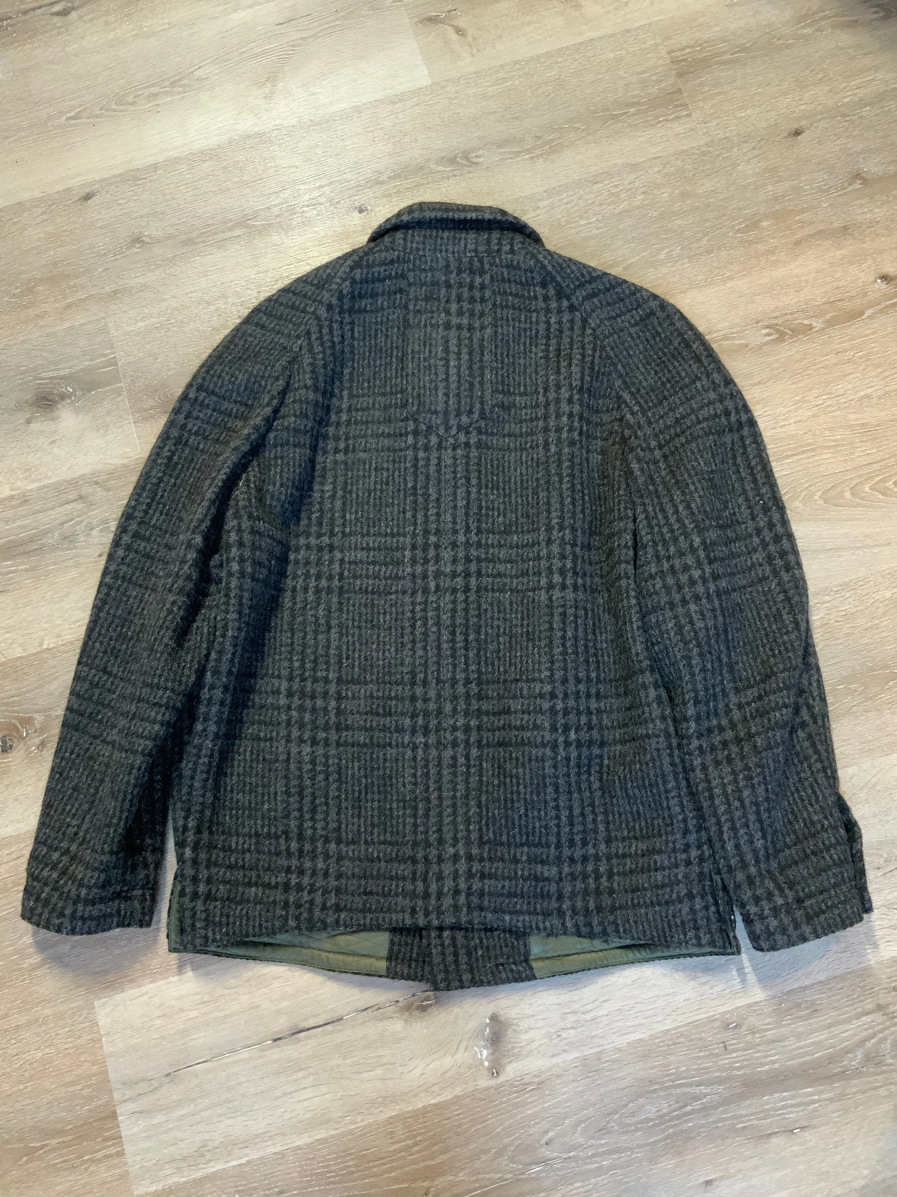 Vintage Enrico Celli Grey Plaid Wool Harrington Jacket, SOLD