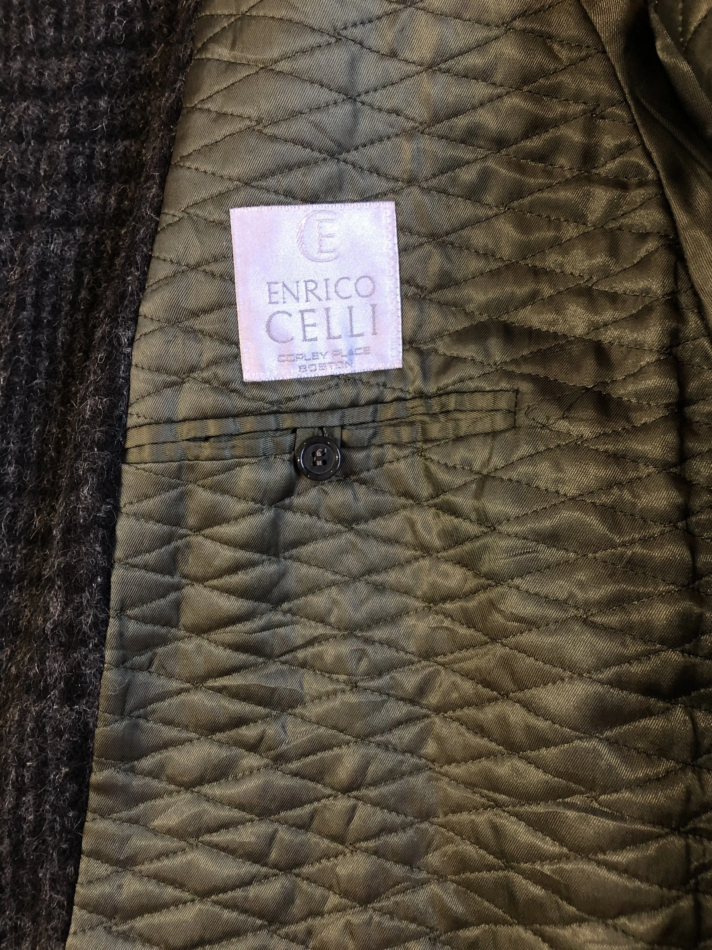 Vintage Enrico Celli Grey Plaid Wool Harrington Jacket, SOLD