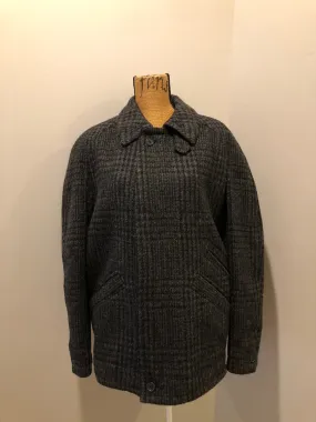 Vintage Enrico Celli Grey Plaid Wool Harrington Jacket, SOLD