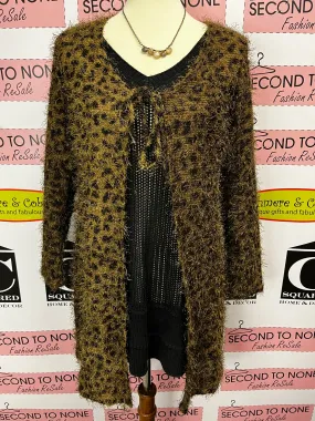 Vintage Eye-Lash Tie-Front Cardigan (Size M)