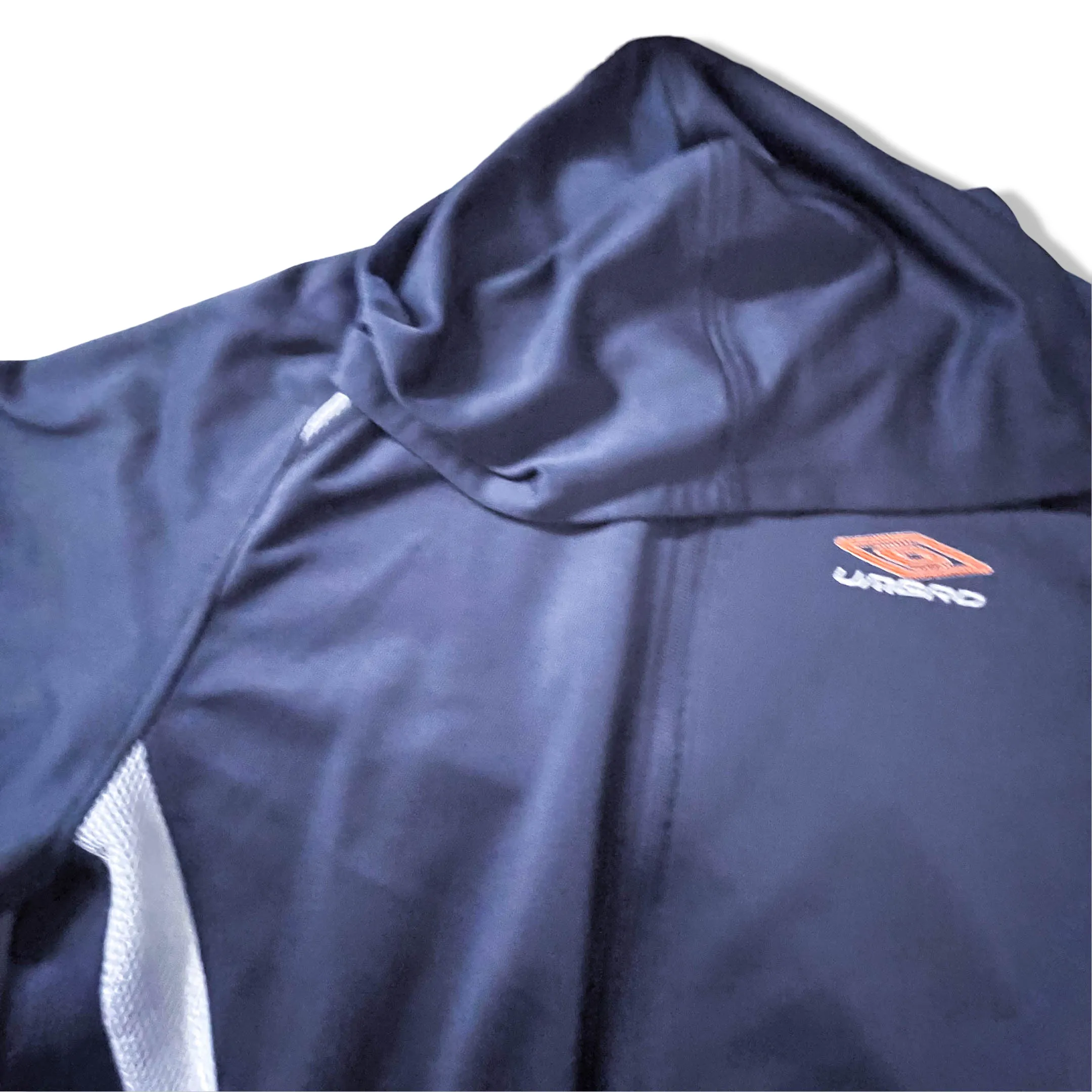 Vintage grey Umbro men's hoodie polyester jacket in L| L 27 W 22|SKU 3861