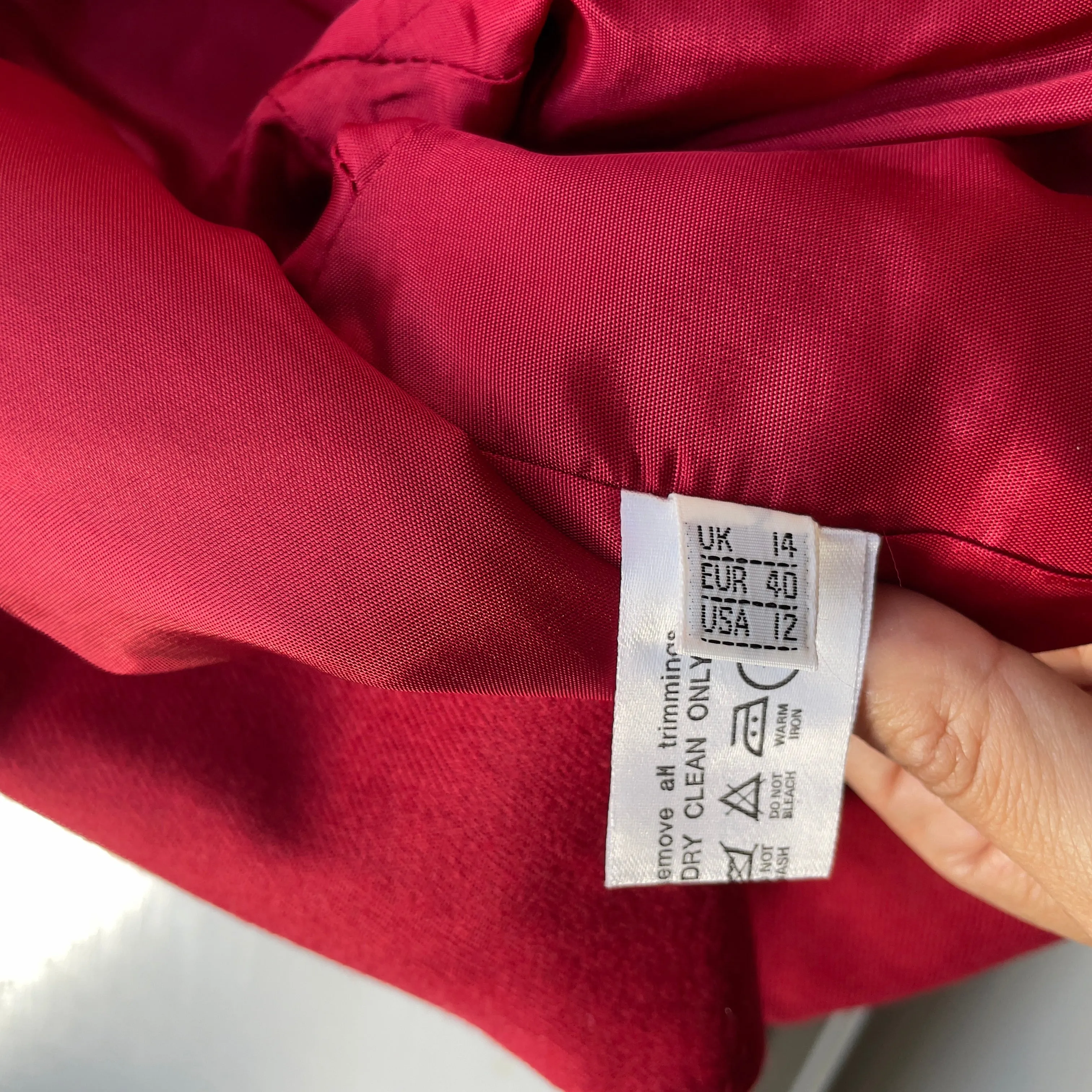 Vintage Red Wool Jacket - Cache d’or