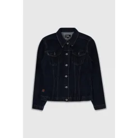 Vintage Y2K Dark Wash Denim Mid Cropped Jacket