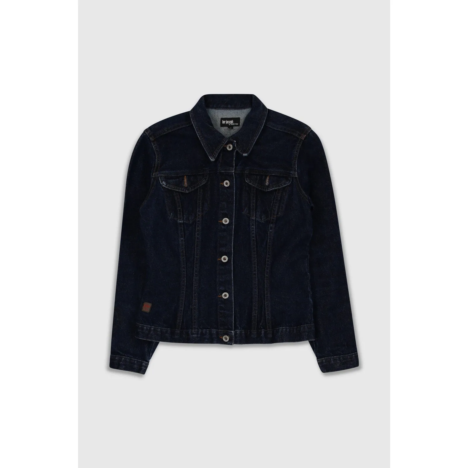 Vintage Y2K Dark Wash Denim Mid Cropped Jacket