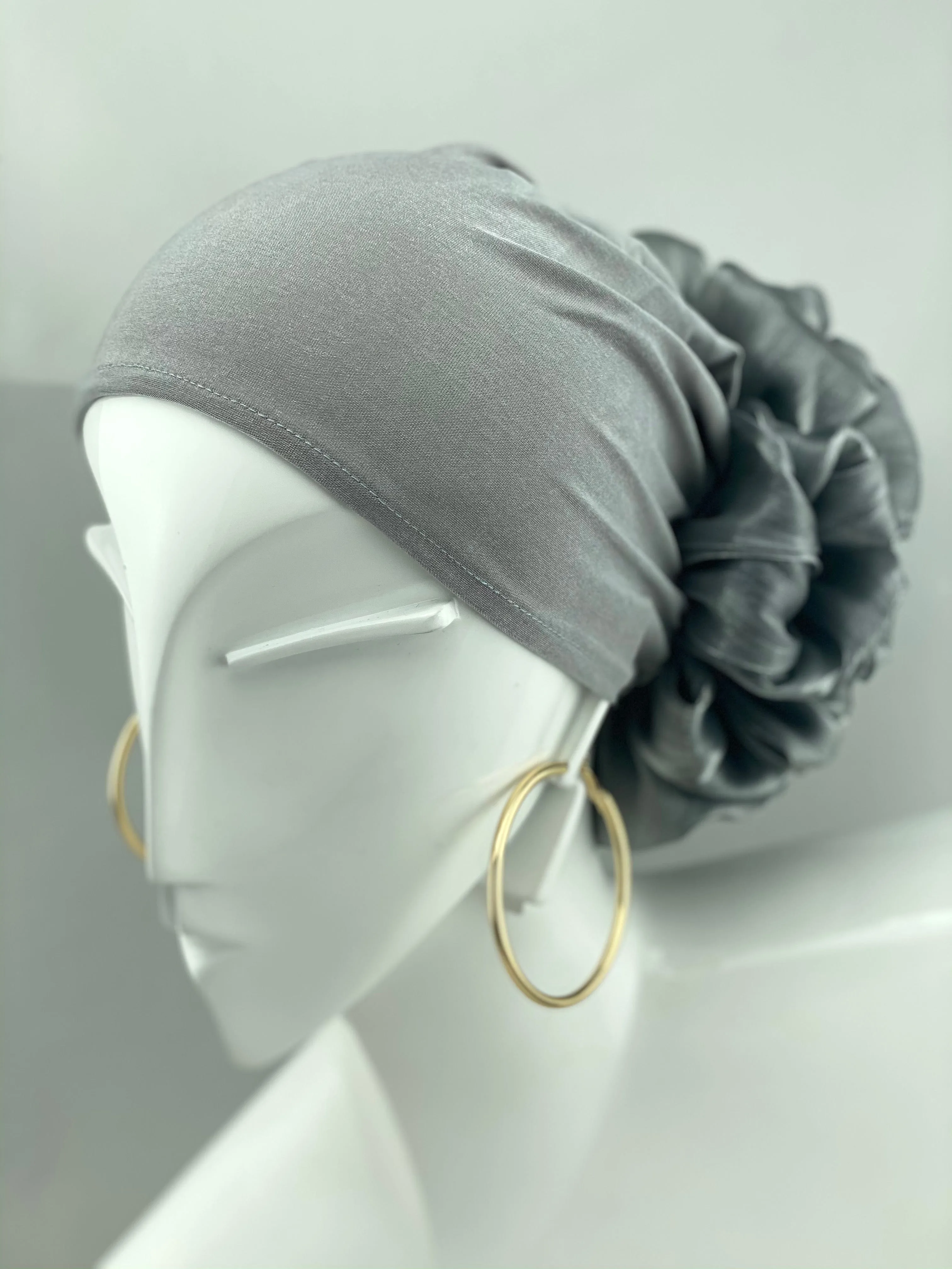 Volumizing Scrunchie Cap - Grey