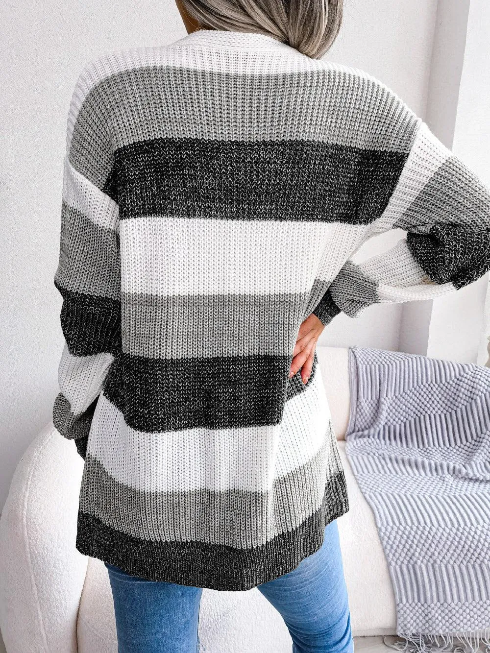 Warm Whisper Cozy Striped Cardigan