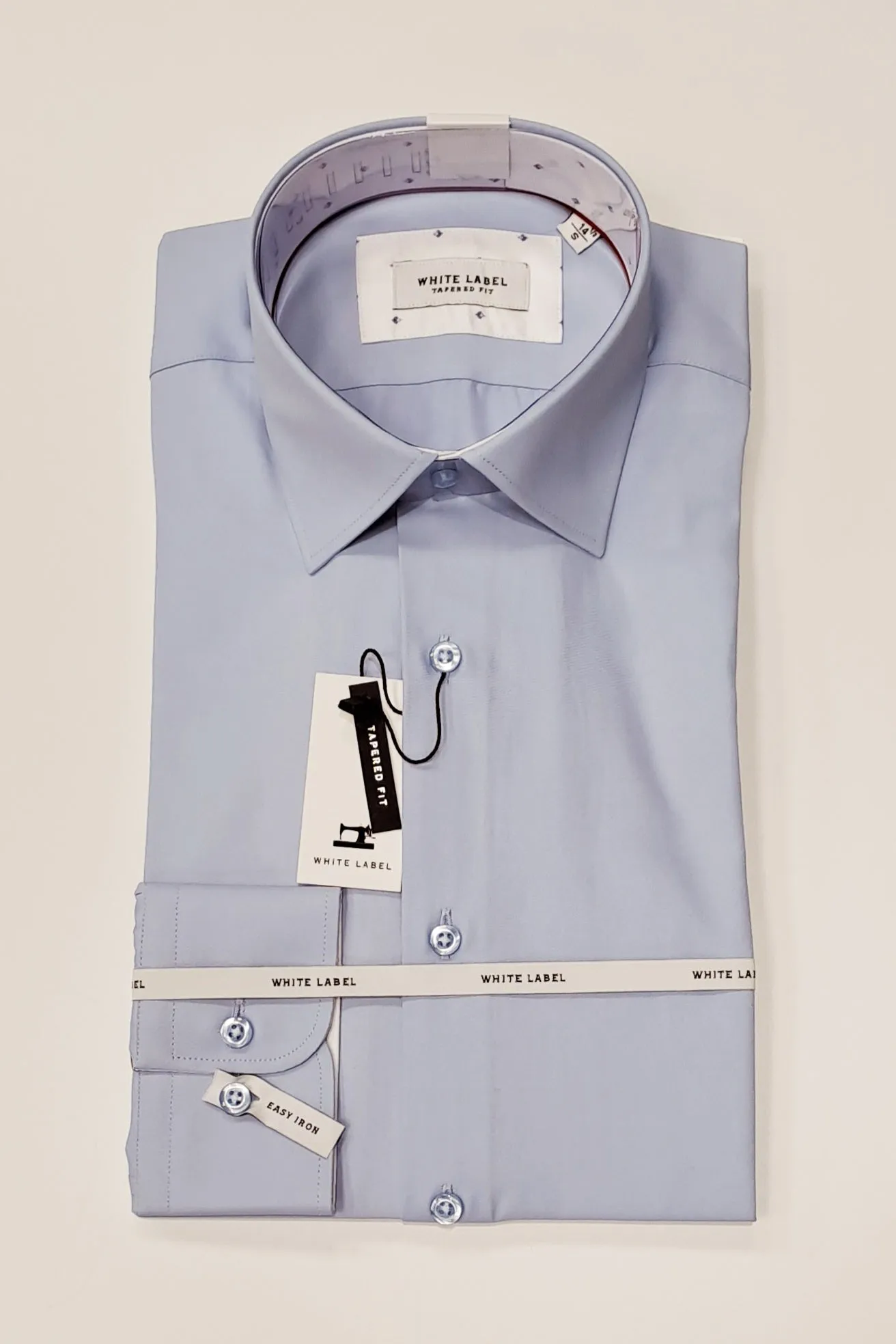 White Label Long Sleeve Tapered Shirt - Light Blue