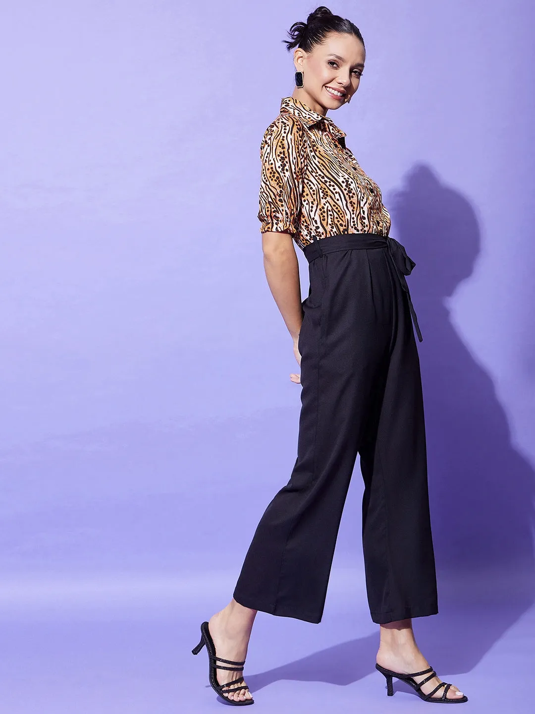 Women's Animal Print Jumpsuit - StyleStone