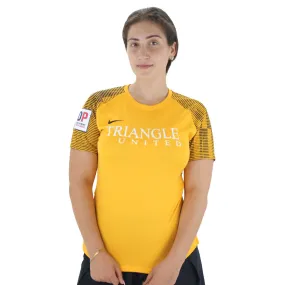 Women's Short Sleeve Number 21 Back Sport Top,Mustard