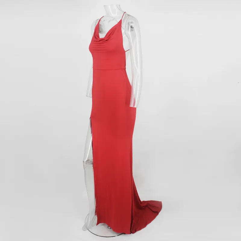 Women's Summer Deep V-Neck A-Line High-Waist Long Dress