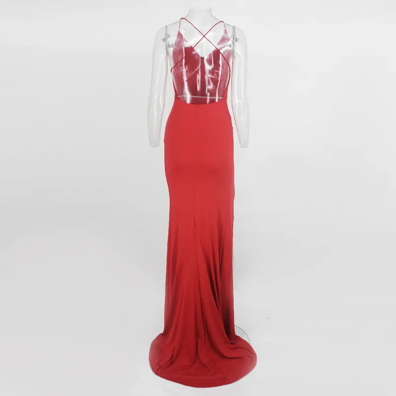 Women's Summer Deep V-Neck A-Line High-Waist Long Dress