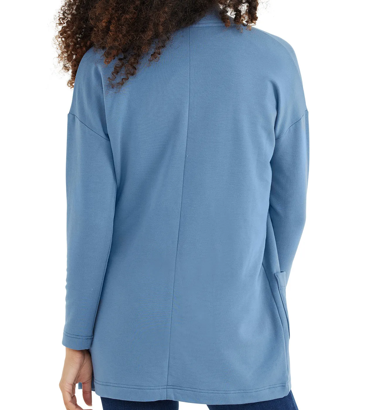 Women's Thermal Fleece Cardigan - Heron Blue