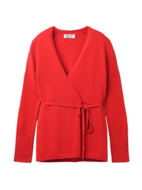 Wrap Cardigan_Lipstick Red