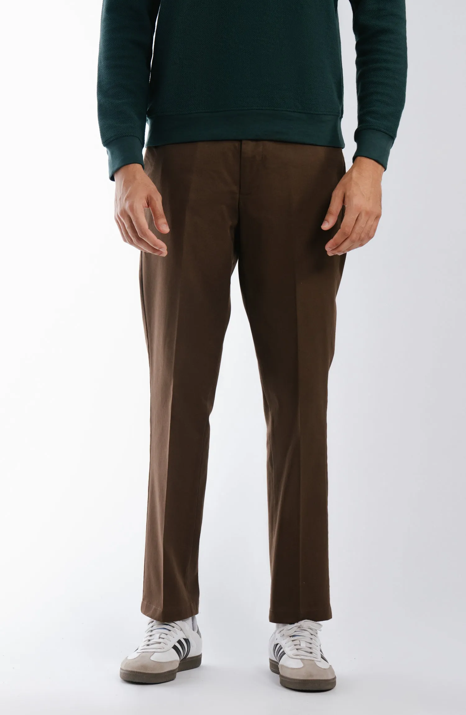 Wrinkle Free Pants - Brown