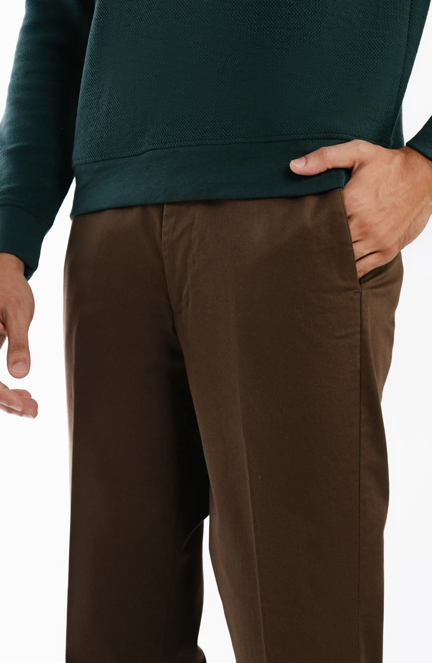 Wrinkle Free Pants - Brown