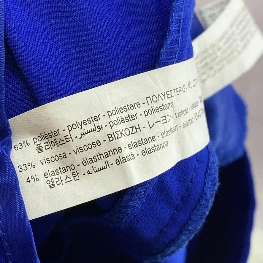 ZARA BASIC Women's Royal Blue Straight-Leg Slit Hem Dress Pant SZ 6
